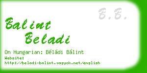 balint beladi business card